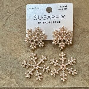 Sugarfix by BaubleBar Gold Snowflake Earrings
